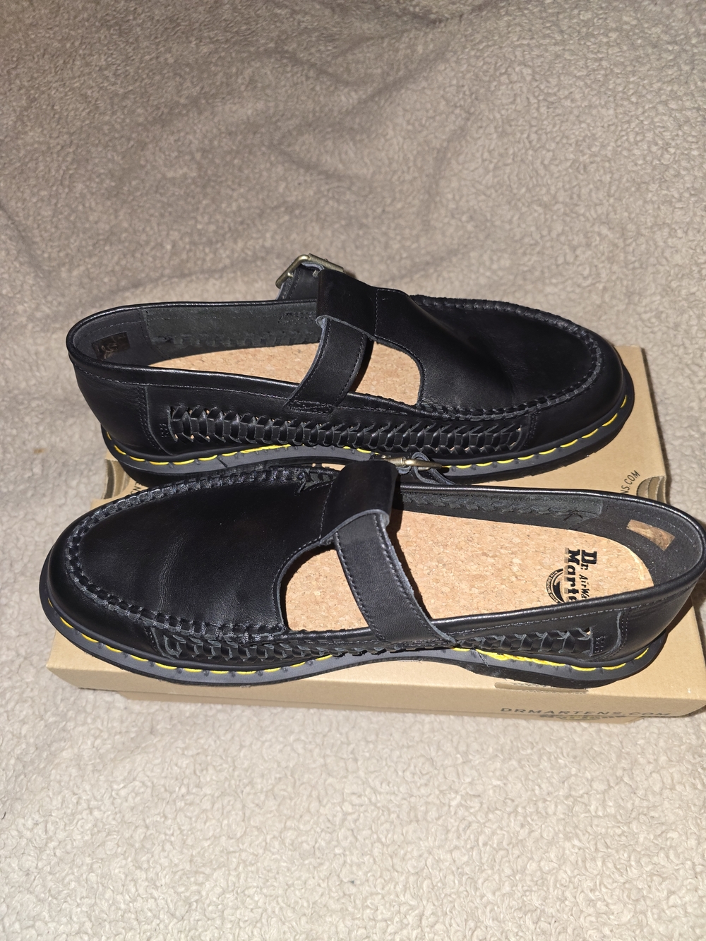 Dr. Martens Black Leather T-Strap Loafers - Picture 5 of 6